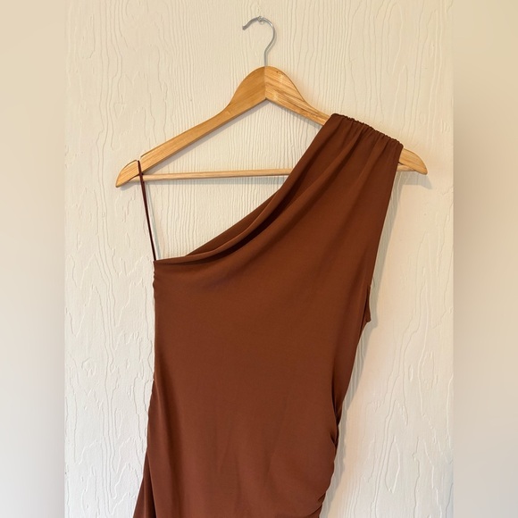 Zara NWT Asymmetrical Sleeveless Maxi Ruched Bodycon Contoured Fishtail Dress - Picture 10 of 16